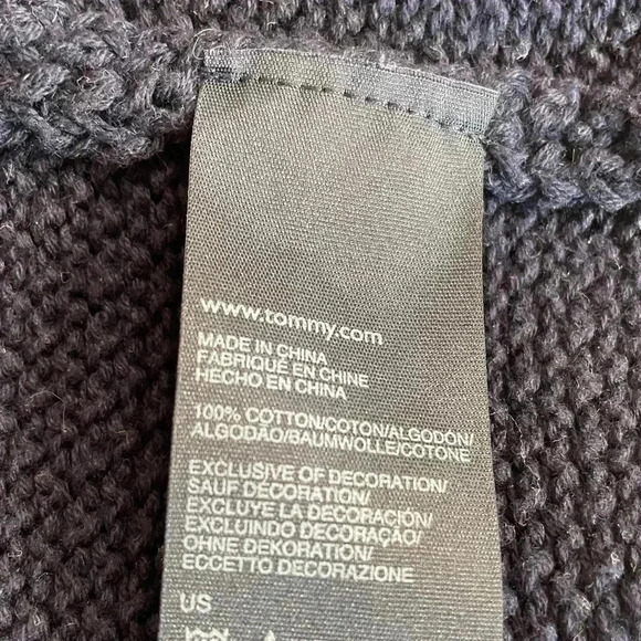 Tommy Hilfiger Navy Blue Knit Cardigan Sweater - Women’s XL - Picture 8 of 12